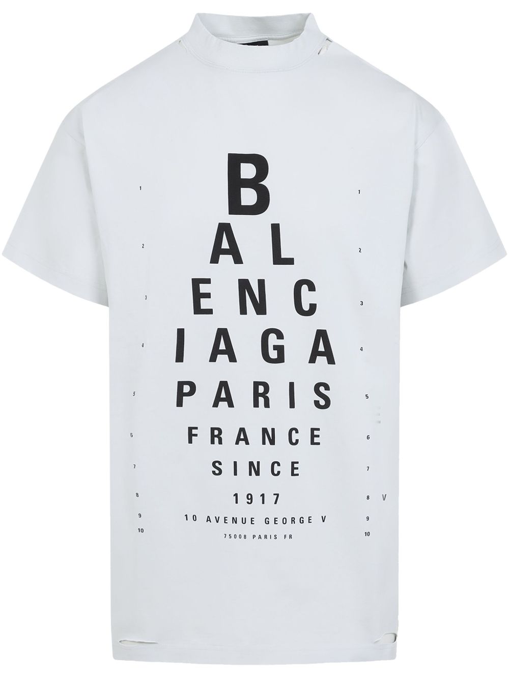 BALENCIAGA Optical Cotton Mock Neck T-Shirt