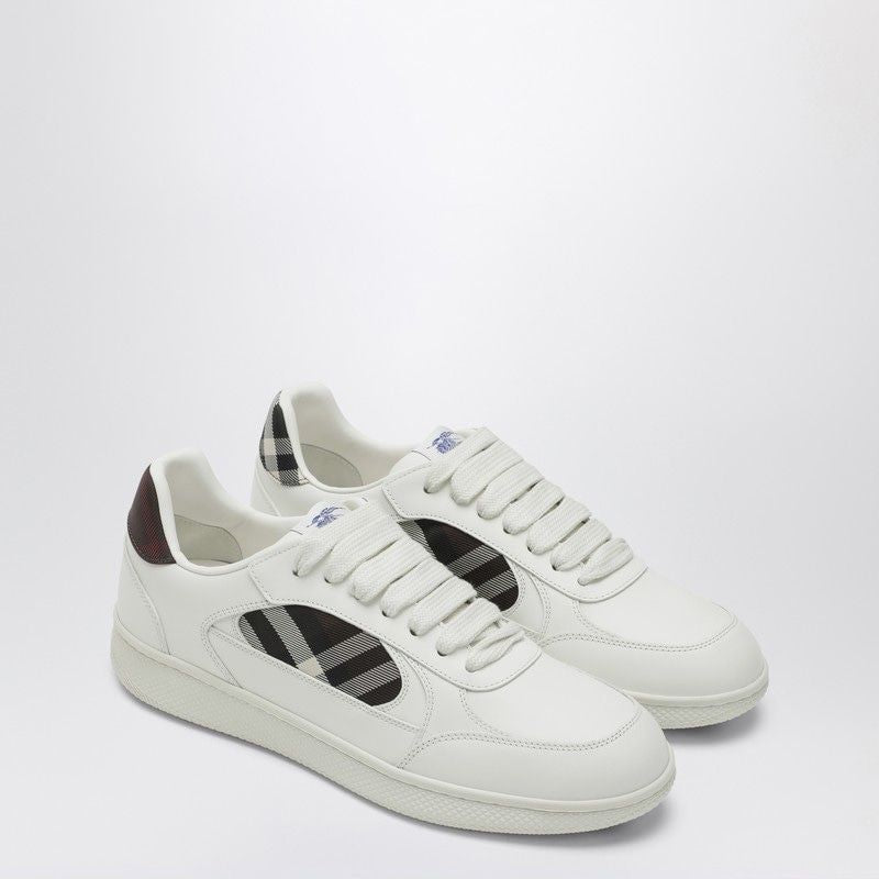 BURBERRY Leather and Check Sneaker Terrace for Men