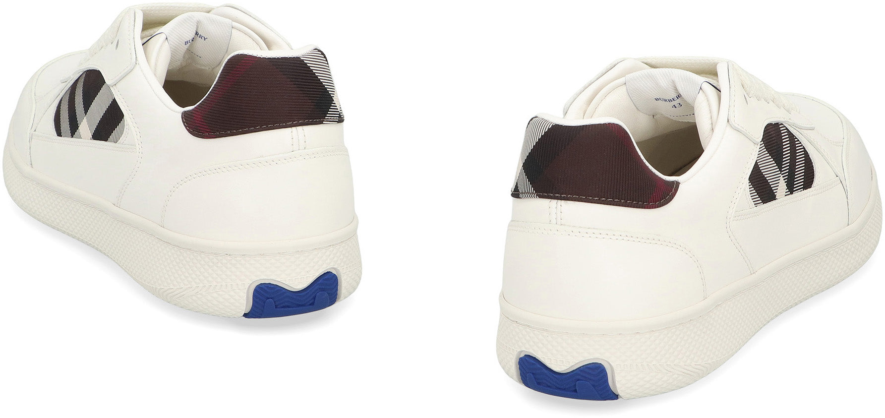 BURBERRY Luxury Leather Check Sneakers for Men