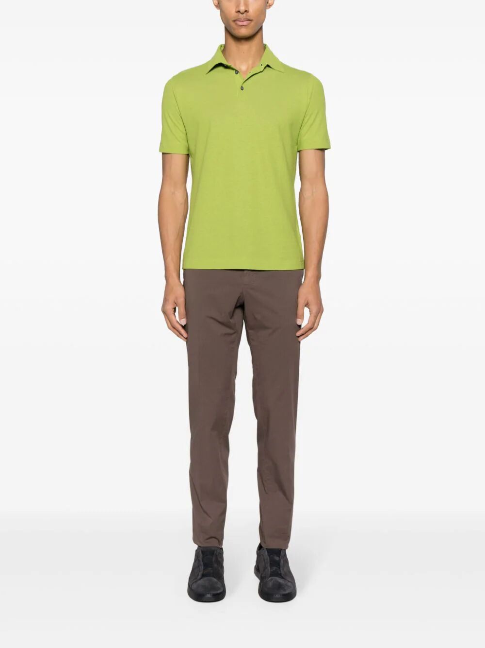 ZANONE Men's Mini Short Sleeve Polo