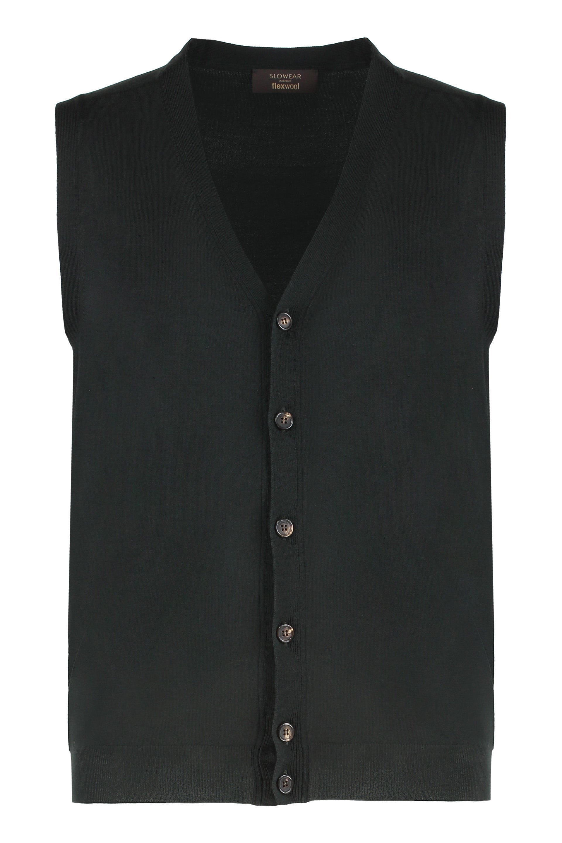 SLOWEAR Men's Sleeveless Cardigan in Cotton