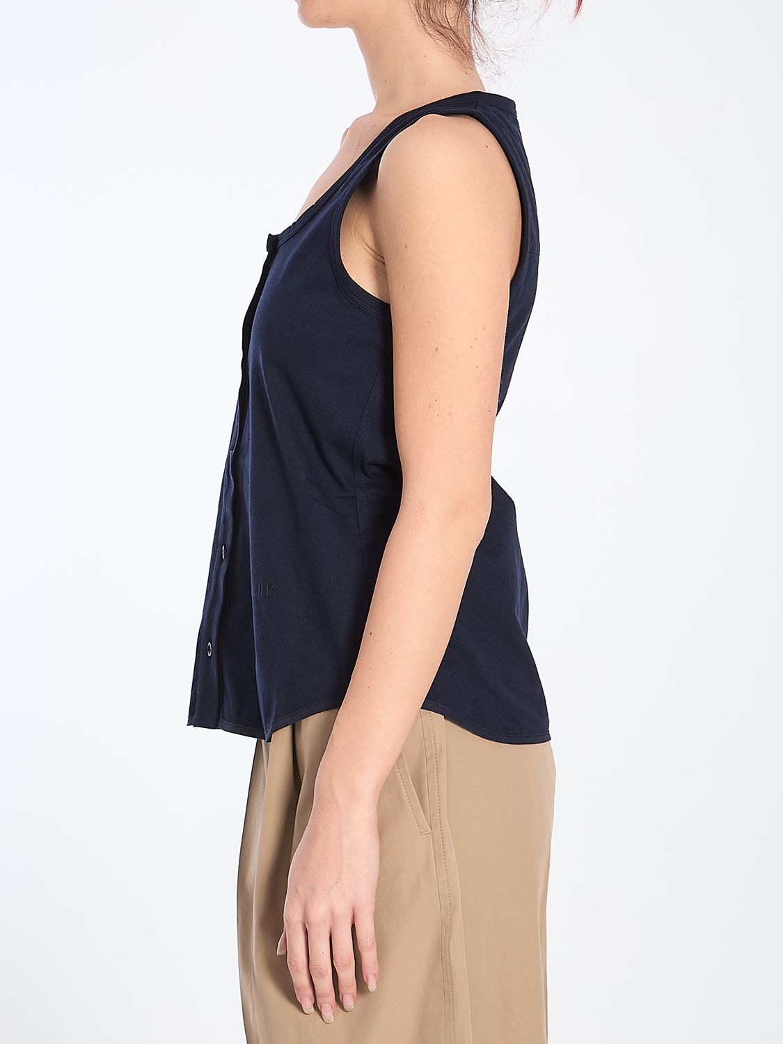 BOTTEGA VENETA Cotton Tank Top with Buttons - XS
