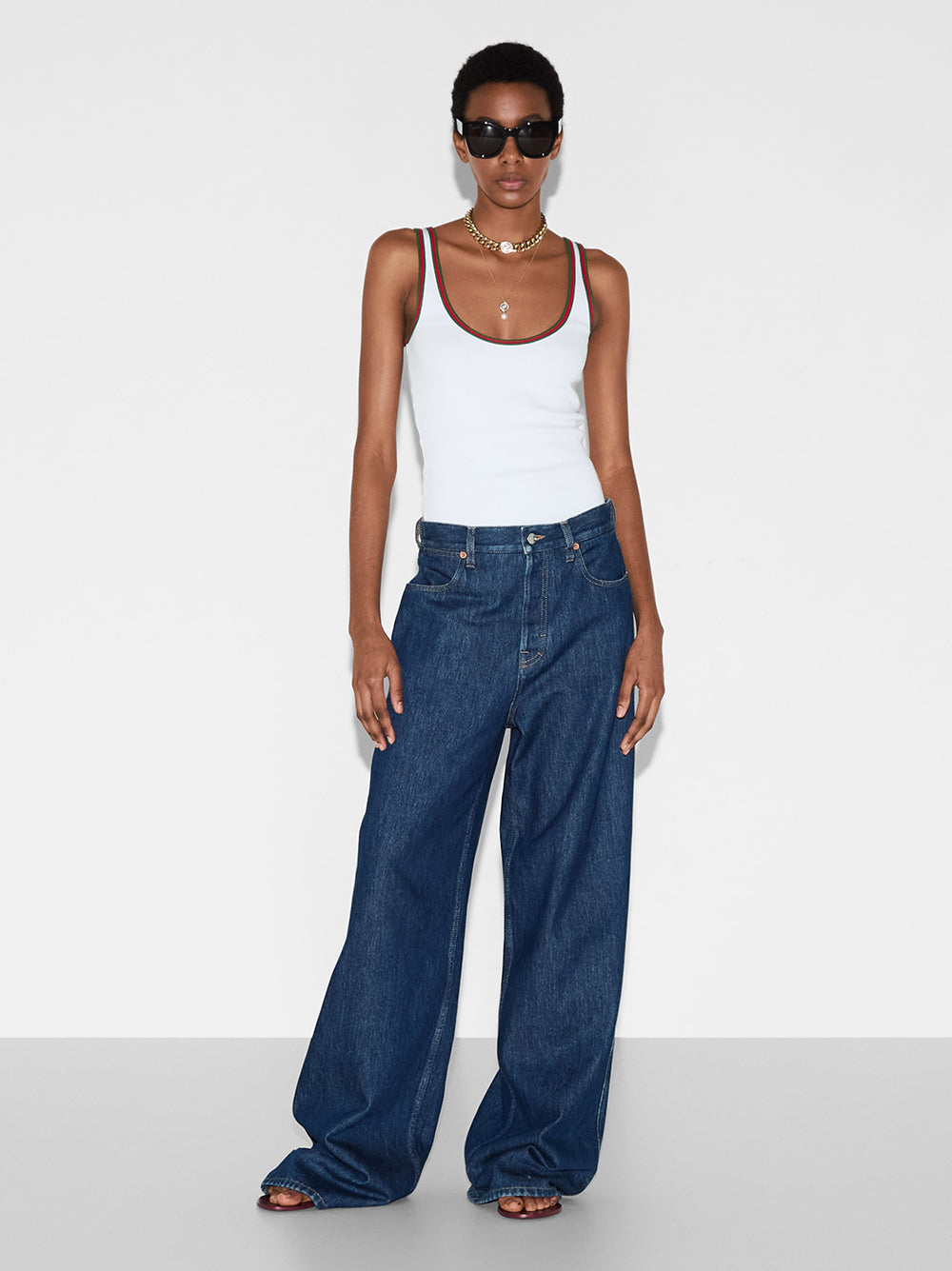 GUCCI Wide-Leg Denim Trousers for Women