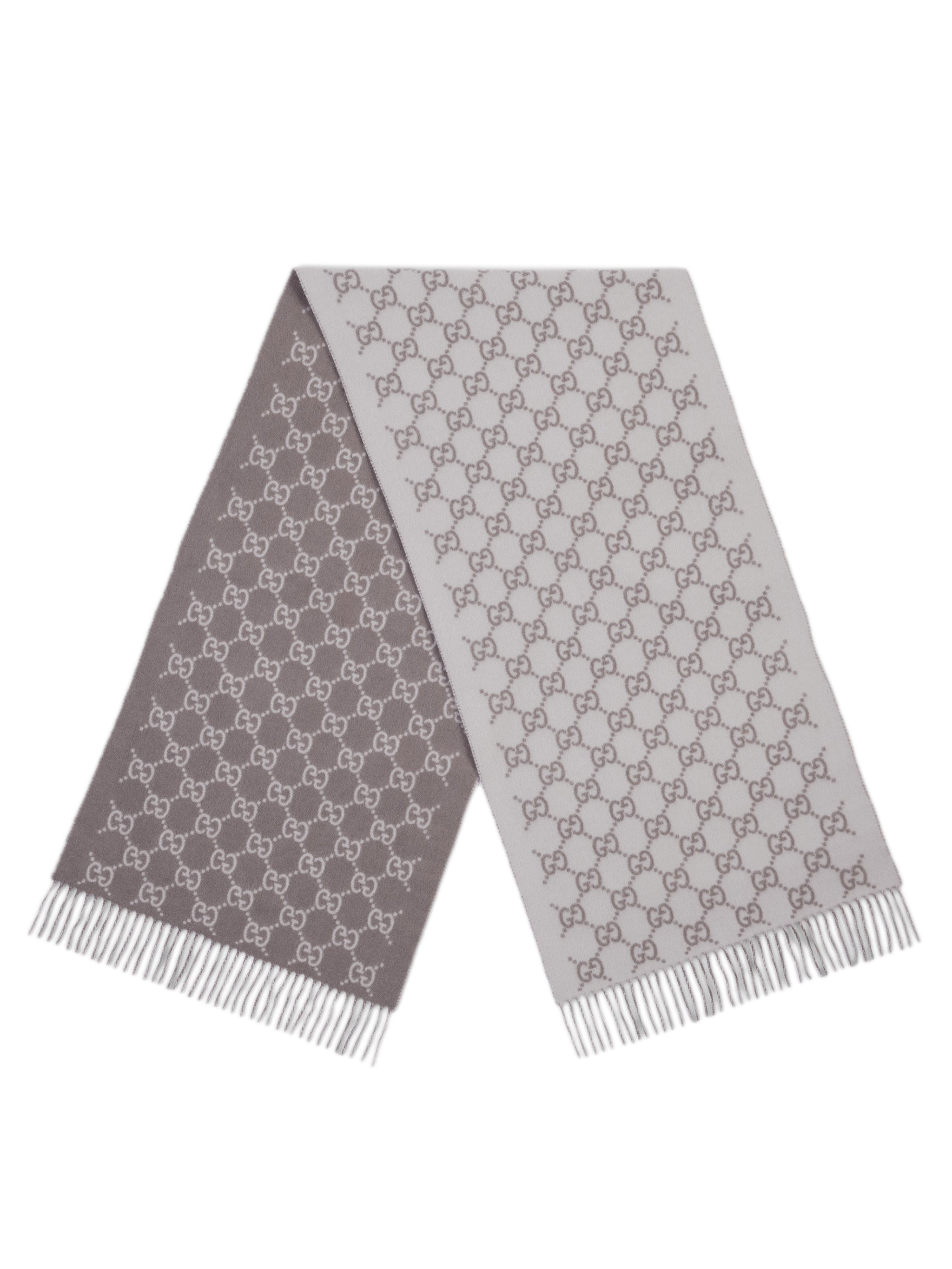 GUCCI Cashmere Scarf with Fringes - L 190 CM x H 45 CM