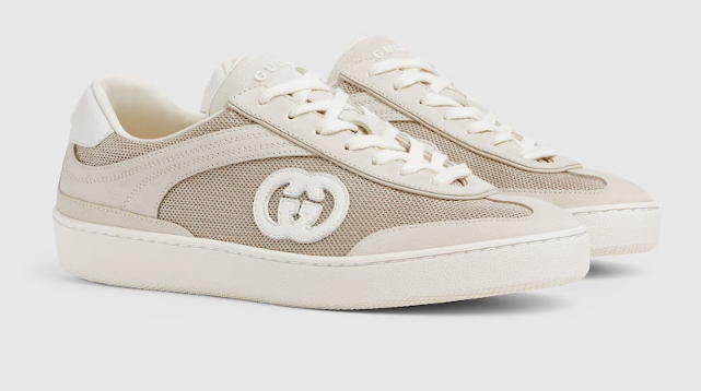 GUCCI Women's Lace-Up Mesh Detail Sneakers