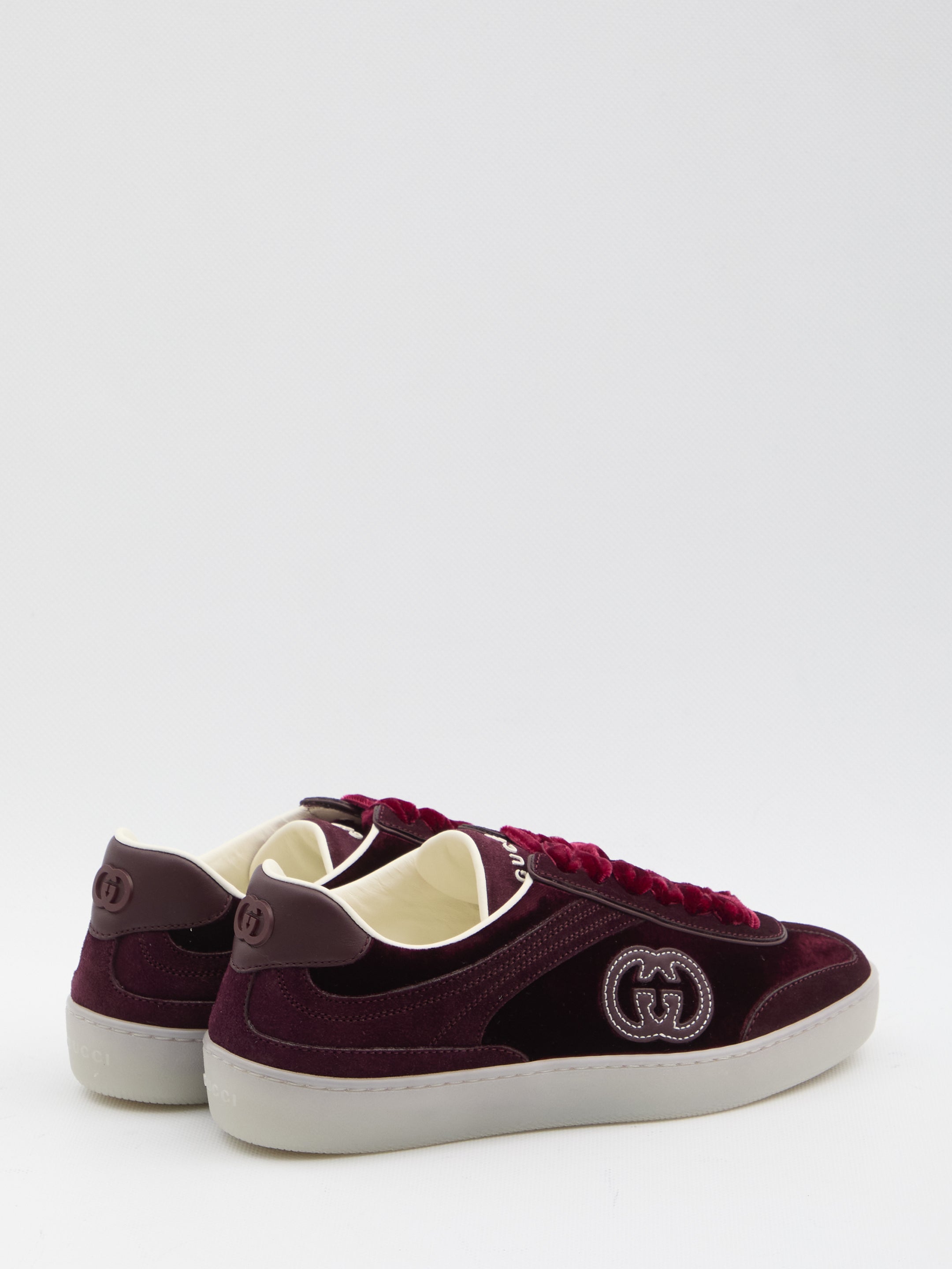 GUCCI Women's Velvet Sneaker with Suede Inserts - Size IT