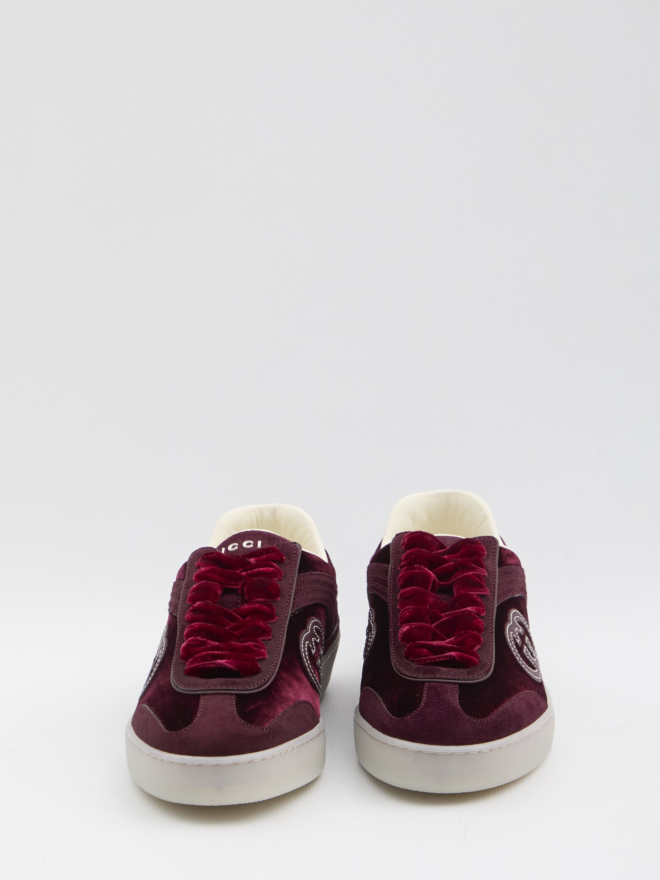 GUCCI Women's Velvet Sneaker with Suede Inserts - Size IT
