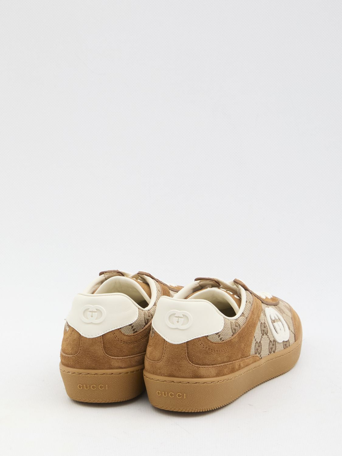 GUCCI Luxury Suede and GG Fabric Sneakers for Women - FW25 Edition