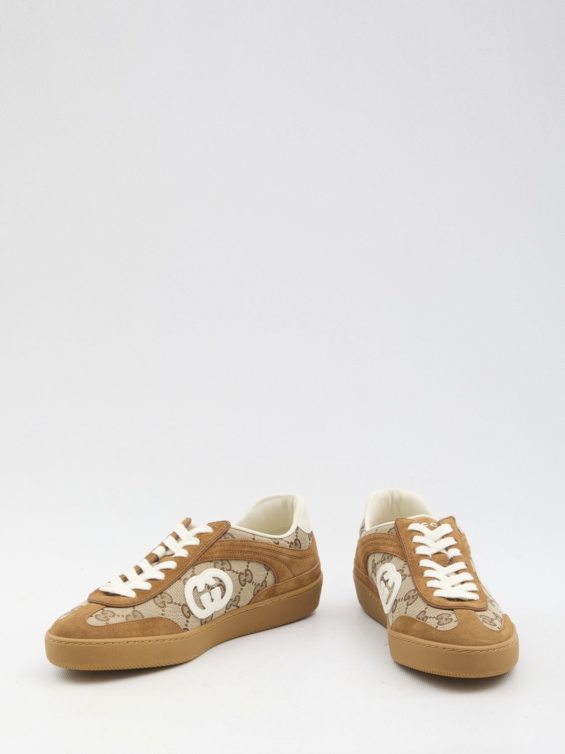 GUCCI Luxury Suede and GG Fabric Sneakers for Women - FW25 Edition