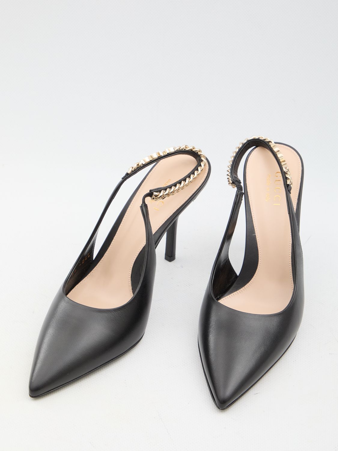 GUCCI Pointed Toe Slingback Pumps with Stiletto Heel - 10.4cm