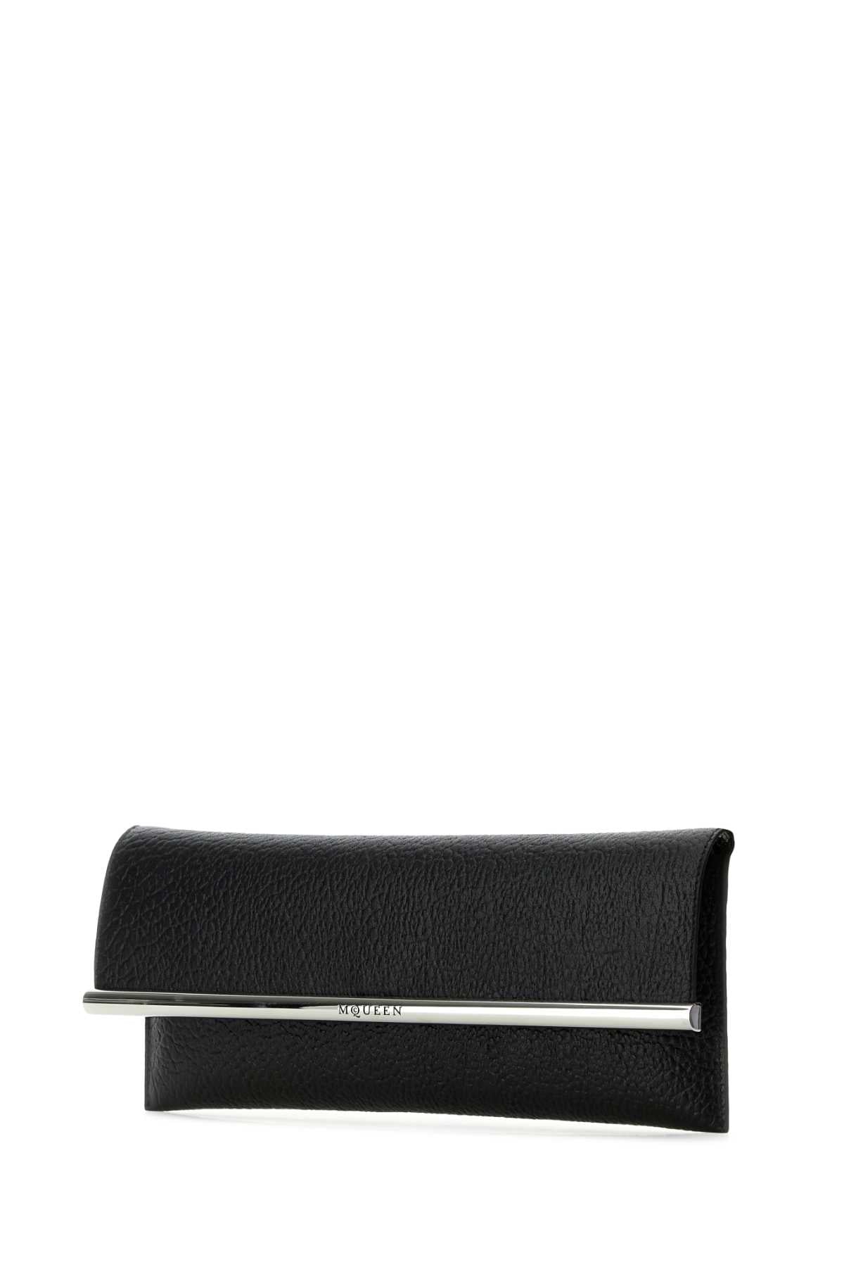 ALEXANDER MCQUEEN Mini Leather Cross B-Long Clutch