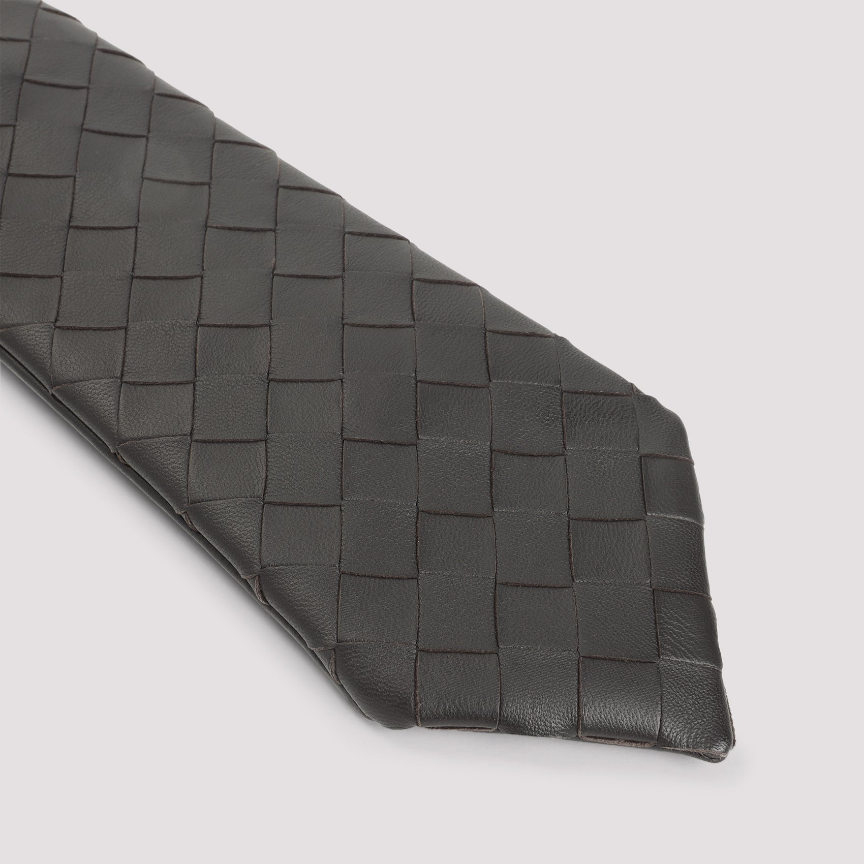 BOTTEGA VENETA Intrecciato Leather Tie for Men