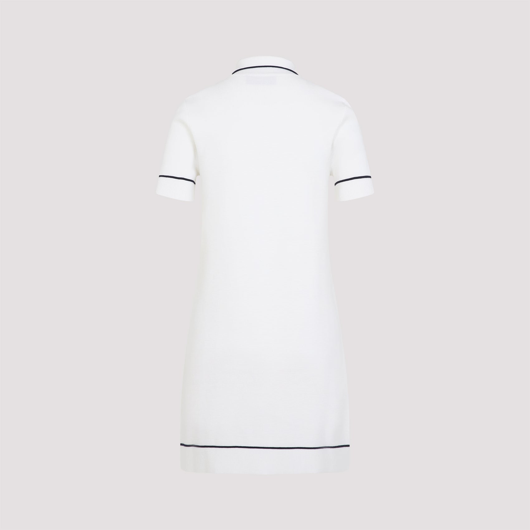 GUCCI Wool Polo Dress with Dark Blue Trim