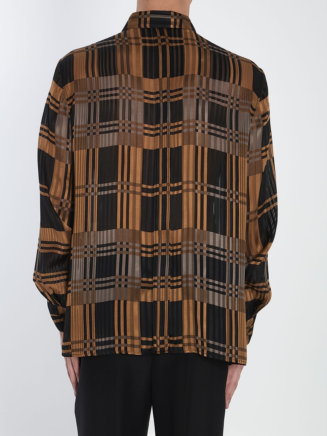 SAINT LAURENT Lightweight Semi-Transparent Silk Shirt - Size IT 41