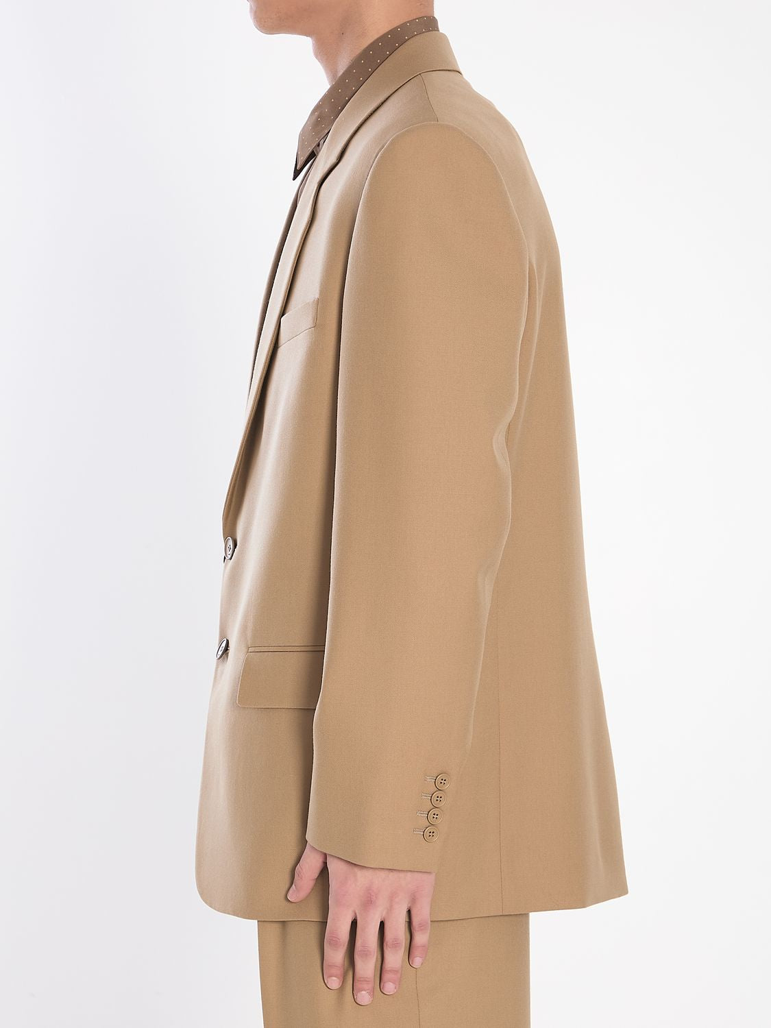 SAINT LAURENT Men's Single-Breasted Wool Jacket - Size IT 50