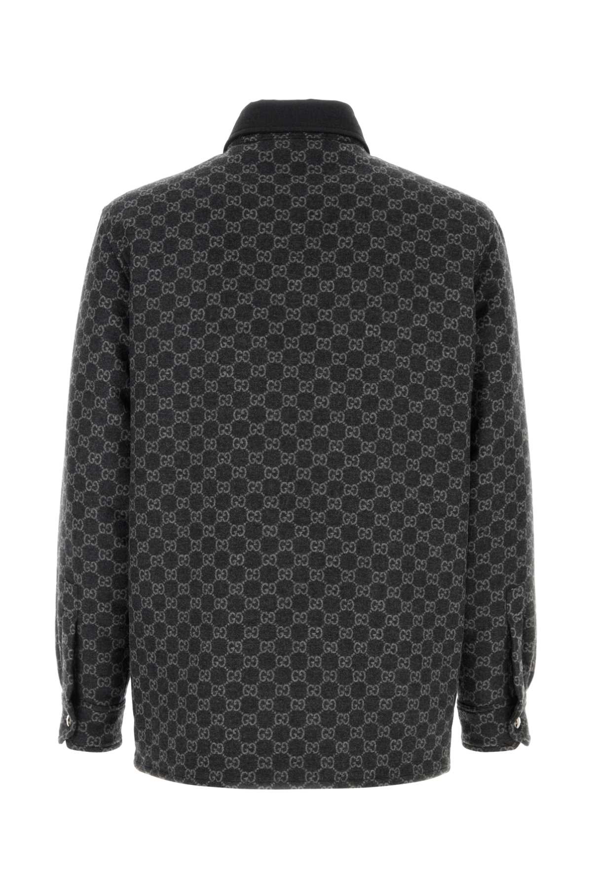 GUCCI Embroidered Flannel Jacket for Men
