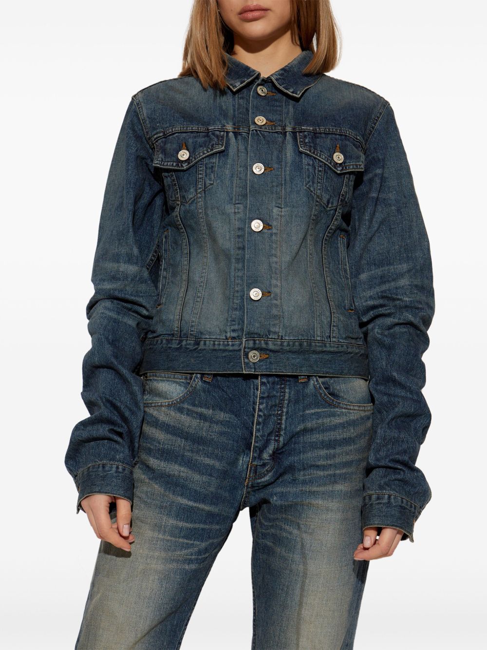 BALENCIAGA Fitted Denim Jacket for Women