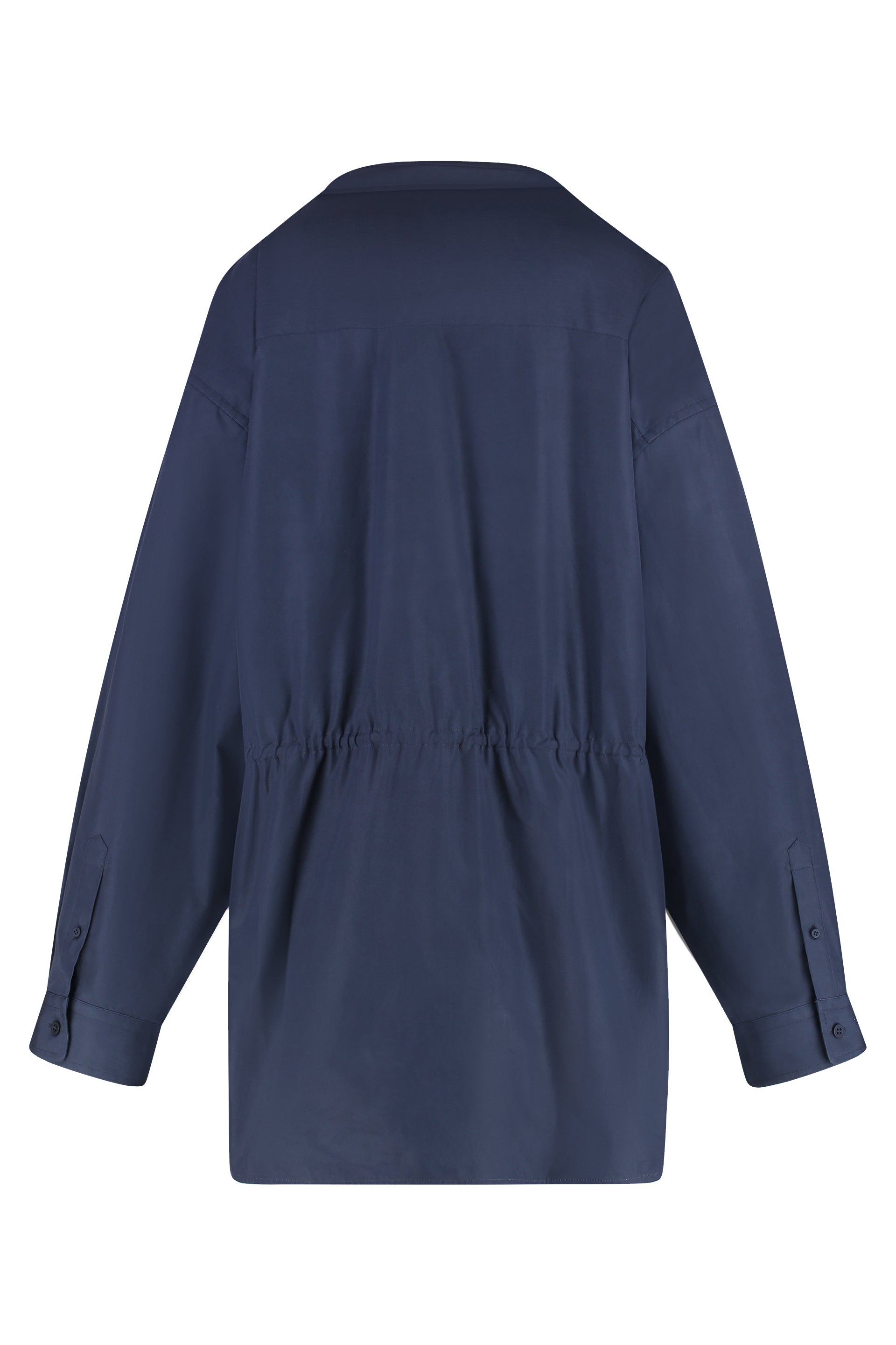 BALENCIAGA Cotton Shirtdress with Elastic Waistband