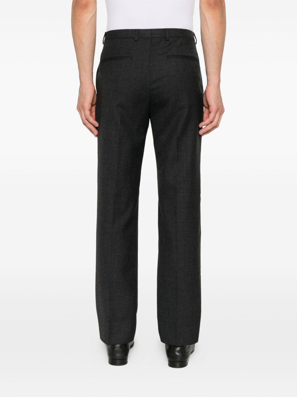 GUCCI Men's Checkered Wool Trousers