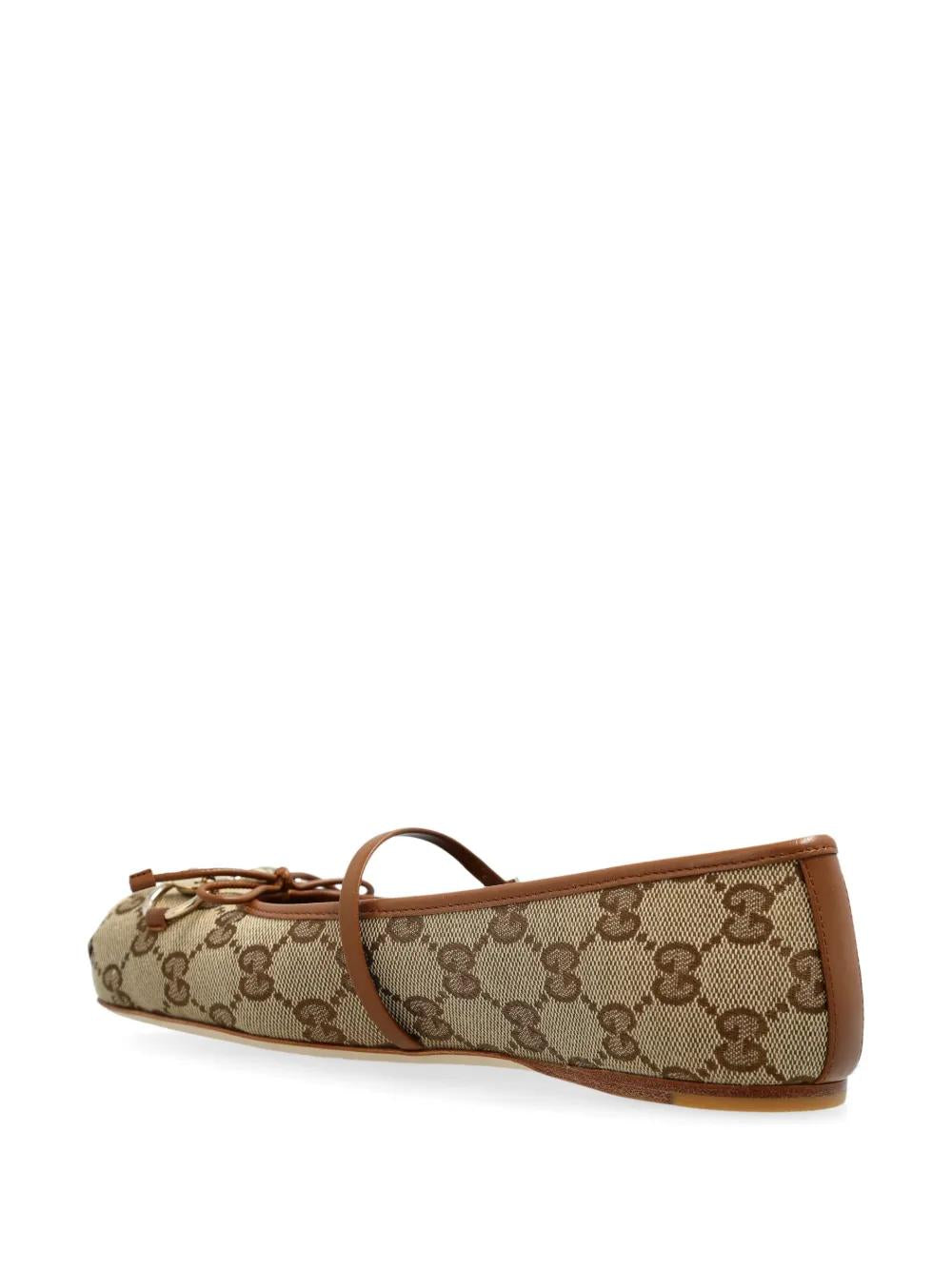 GUCCI Monogram Horsebit Ballerina Flats for Women