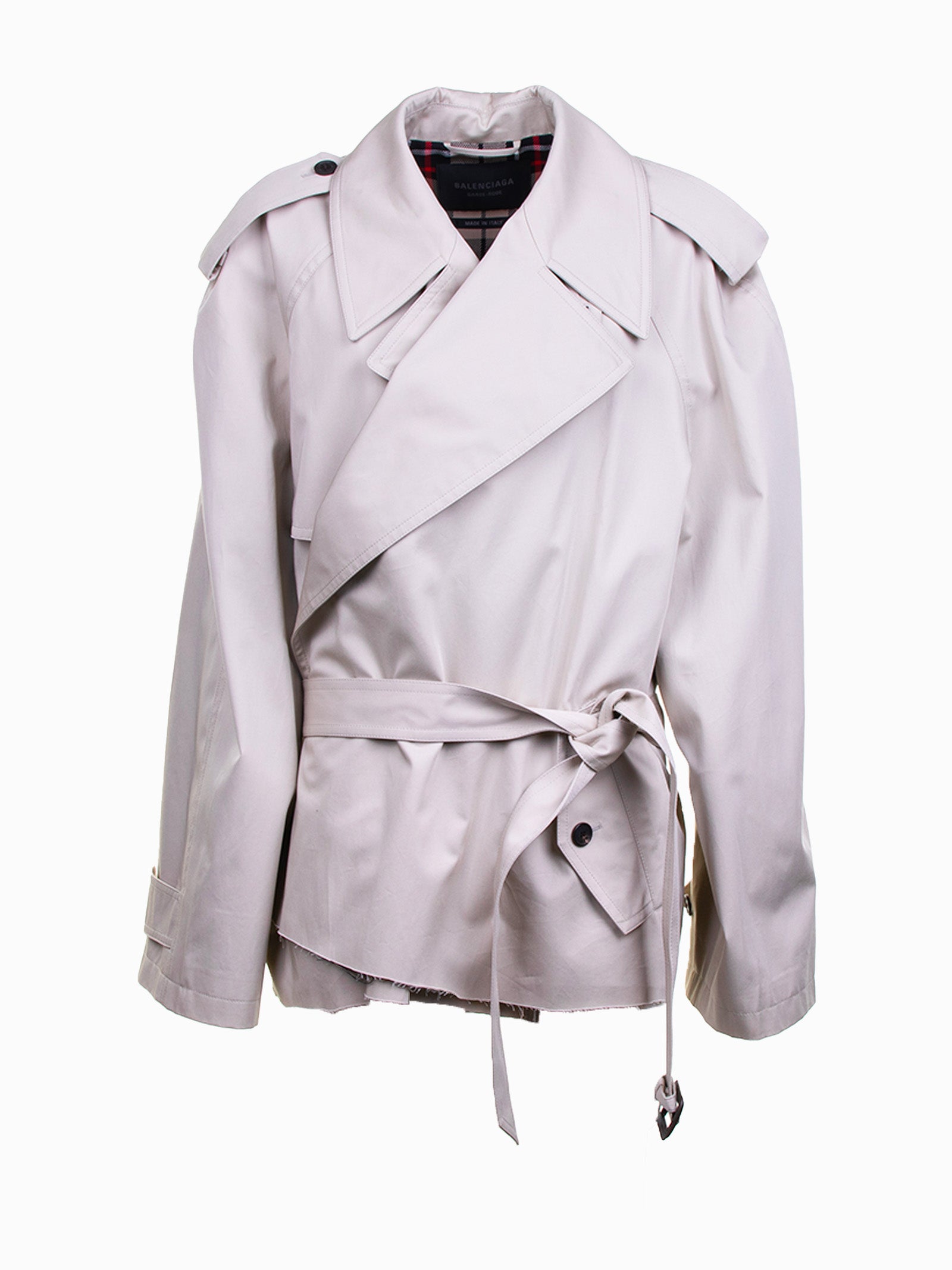 BALENCIAGA Women's Cropped Trench Coat - Size 2