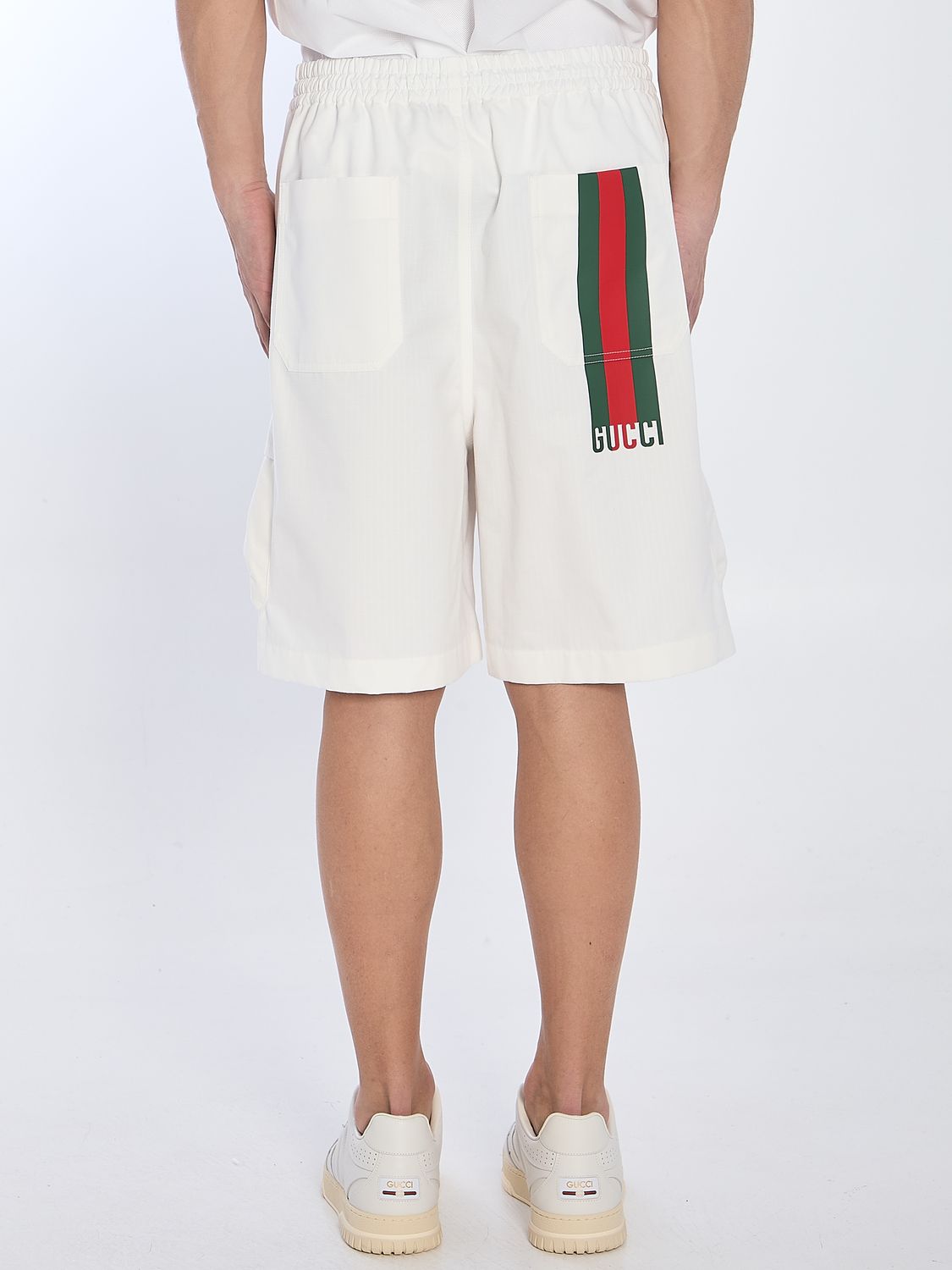 GUCCI Men's Mini Cotton Poplin Shorts