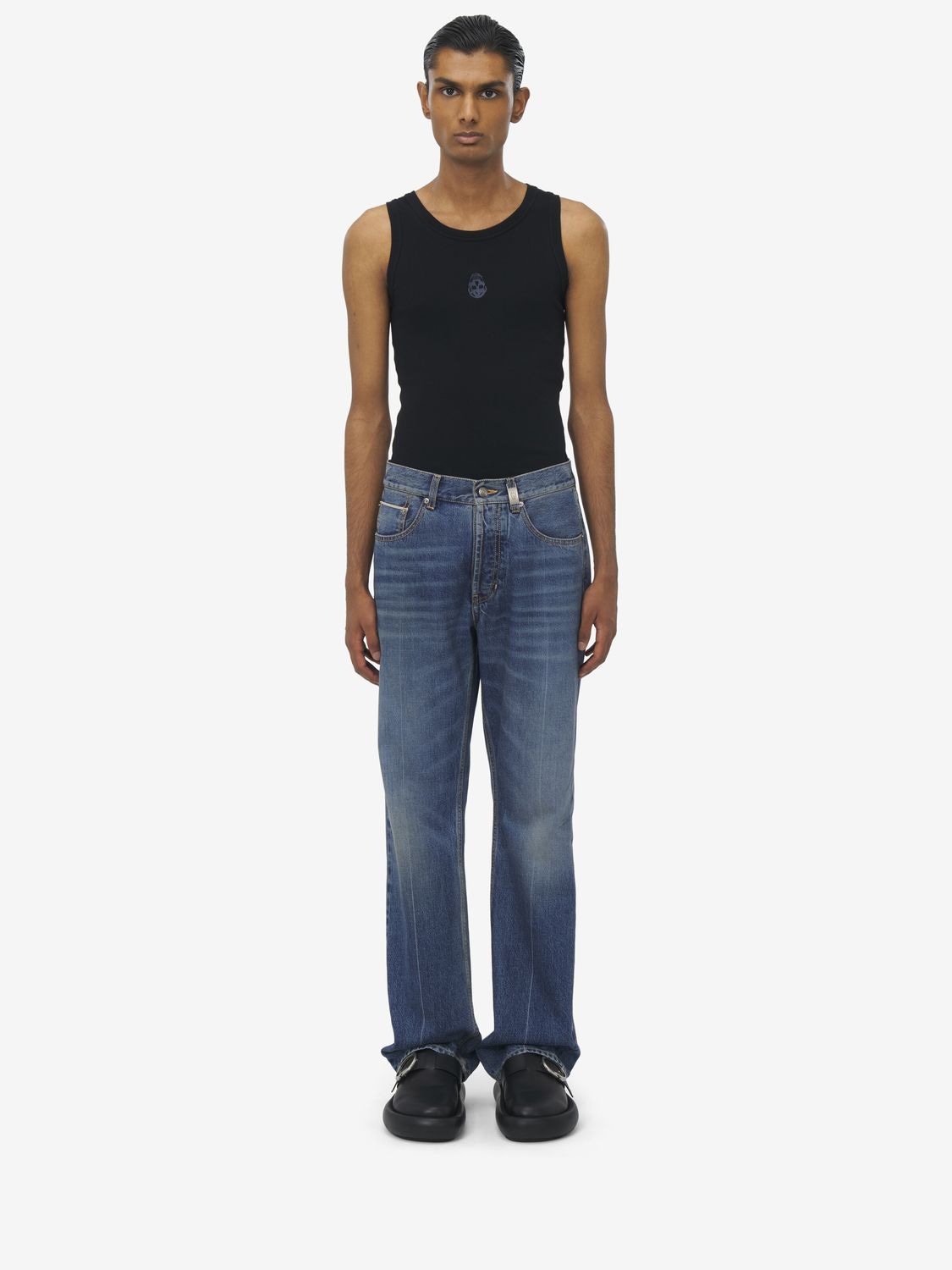 ALEXANDER MCQUEEN Faded Effect Denim Jeans for Men