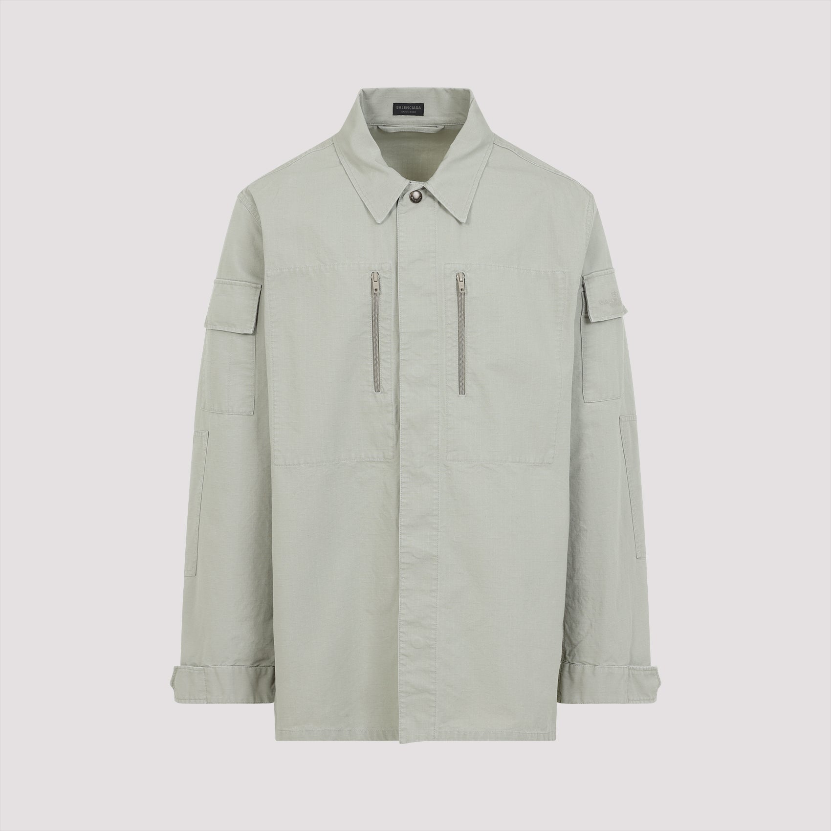 BALENCIAGA Military-Inspired Long Sleeve Shirt for Men