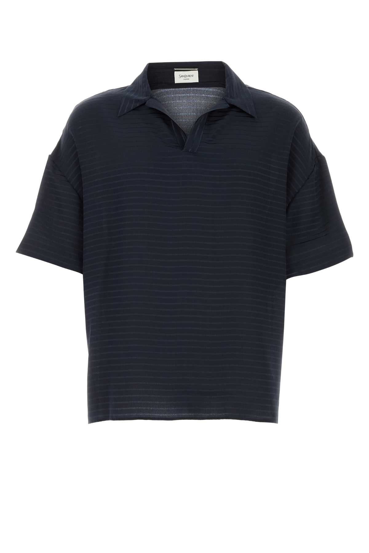 SAINT LAURENT Oversized Silk Polo Shirt