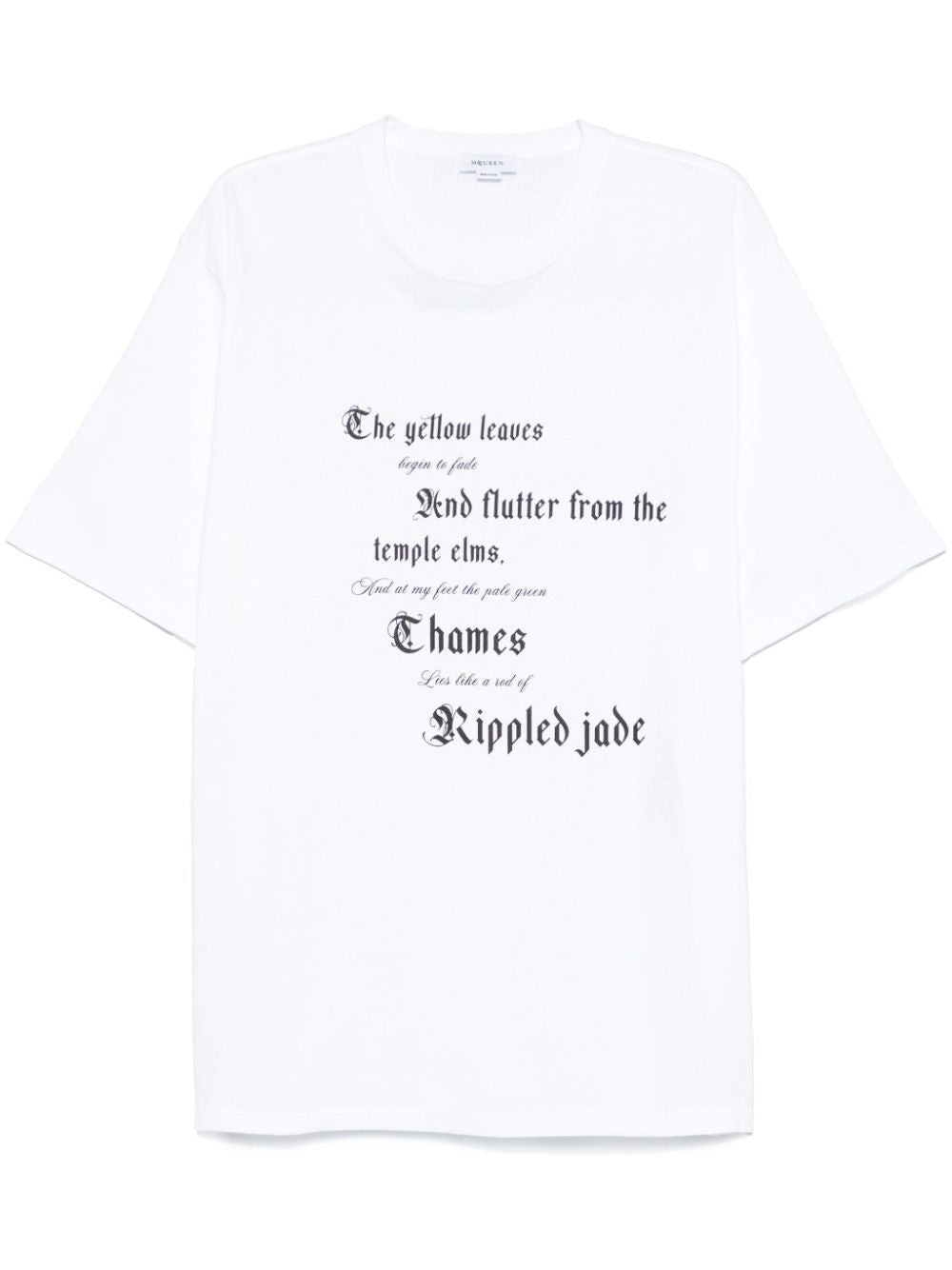 ALEXANDER MCQUEEN Text-Print T-Shirt for Men - SS25