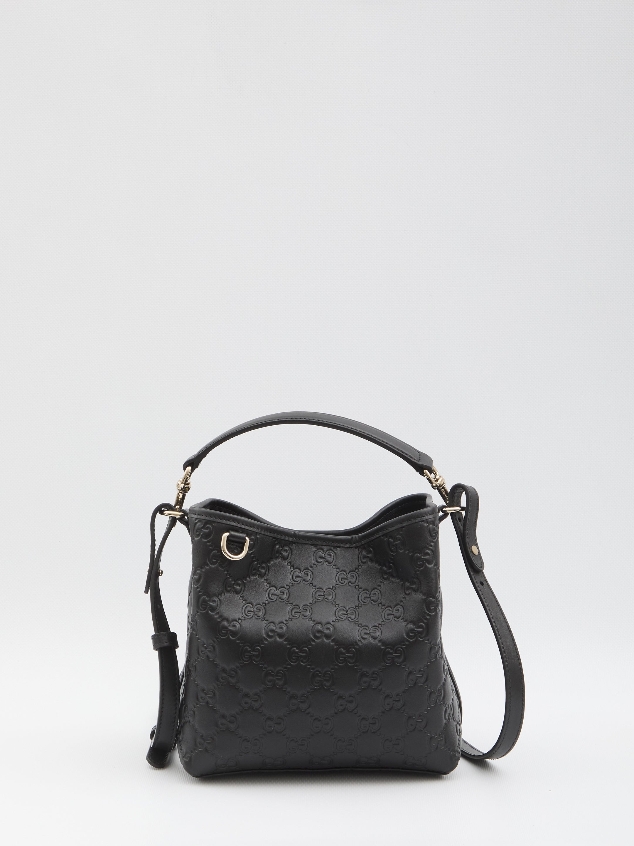 GUCCI Mini Embossed GG Pattern Bucket Handbag