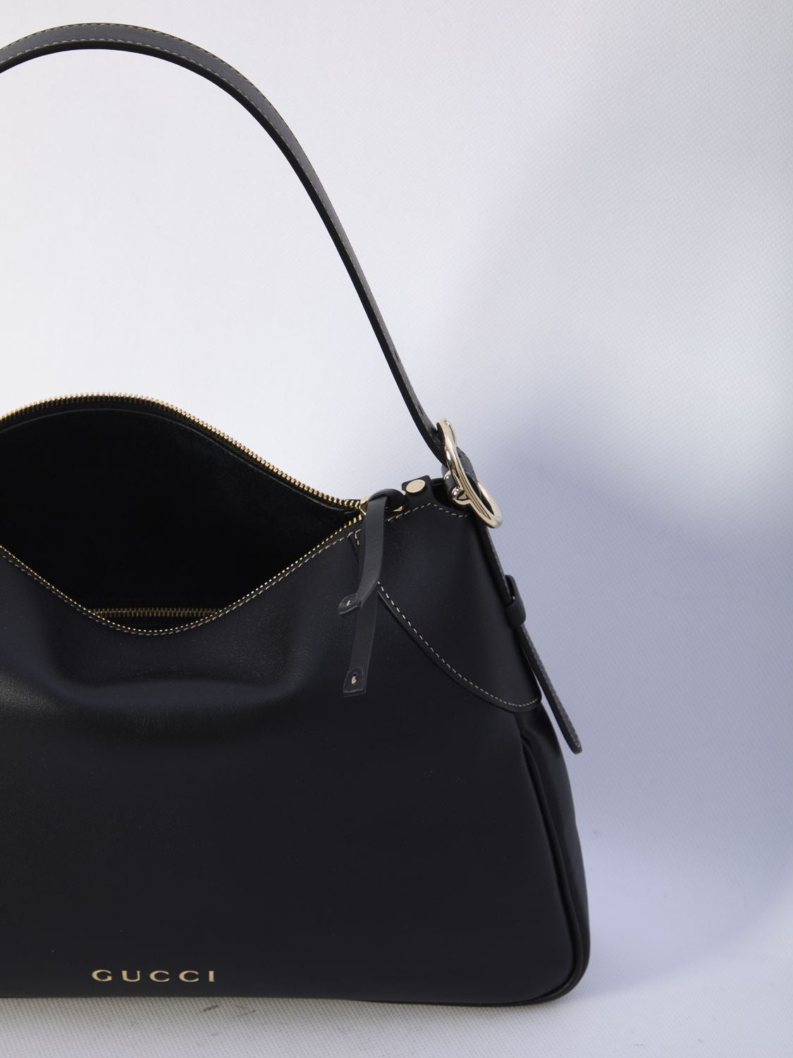 GUCCI Emblem Large Shoulder Handbag