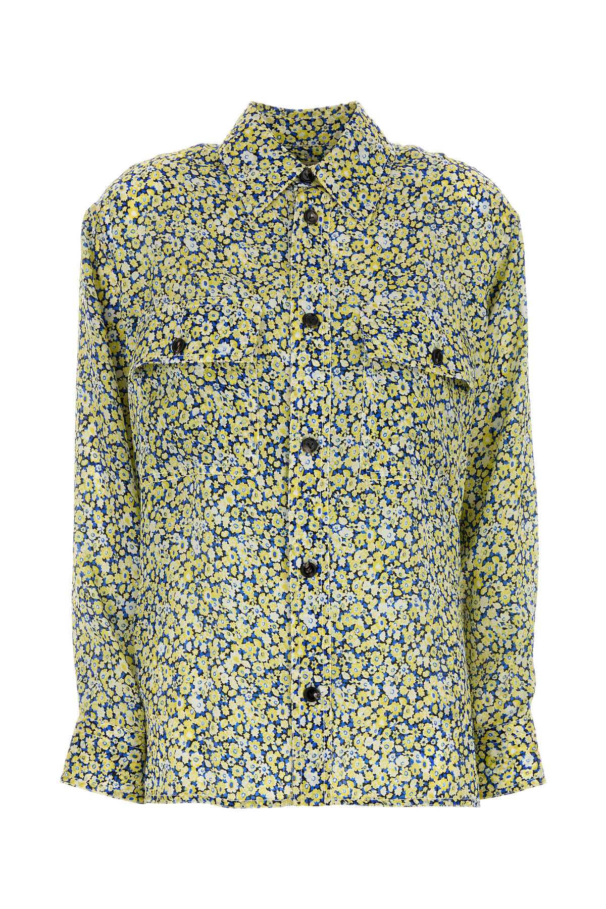 BOTTEGA VENETA Floral Printed Silk Mini Daisy Shirt