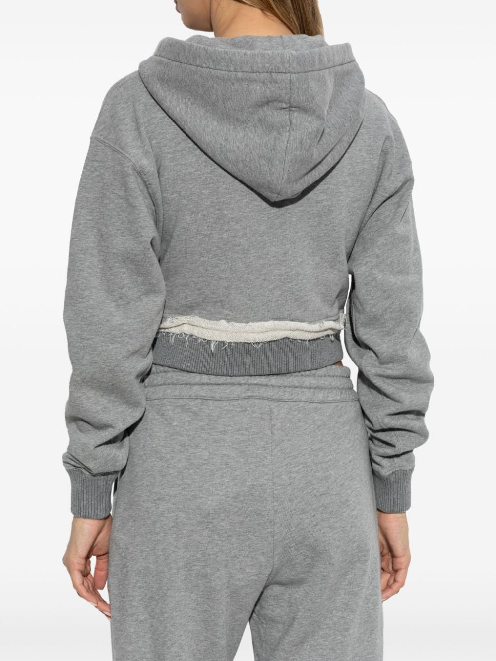 ALEXANDER MCQUEEN Cozy Hoodie Sweater with Drawstring and Distressed Finish