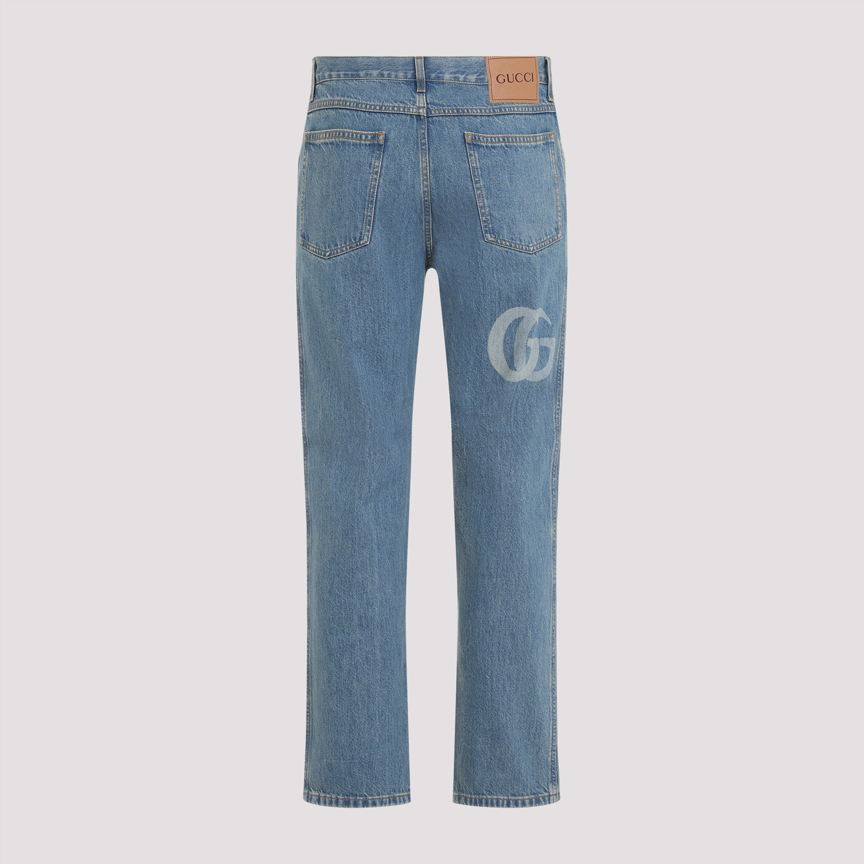 GUCCI Laser Logo Denim Pants for Men