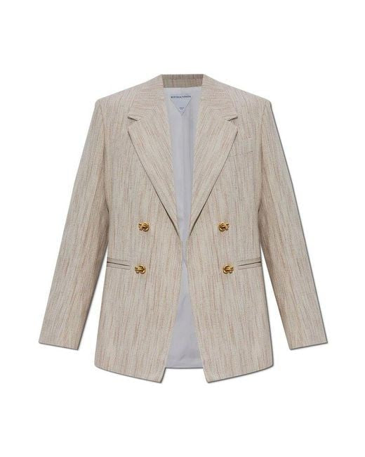 BOTTEGA VENETA Double-Breasted Viscose and Silk Jacket