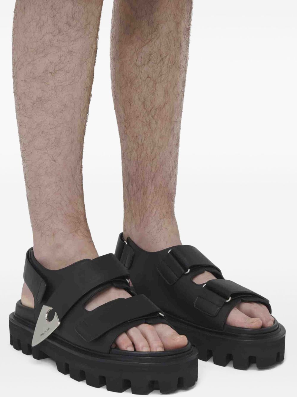 ALEXANDER MCQUEEN Comfortable Rubber Sandals with Touch-Strap Fastening