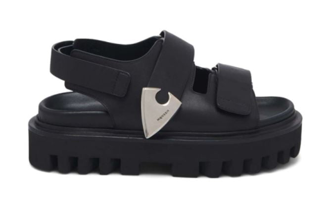 ALEXANDER MCQUEEN Comfortable Rubber Sandals with Touch-Strap Fastening