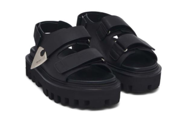 ALEXANDER MCQUEEN Comfortable Rubber Sandals with Touch-Strap Fastening
