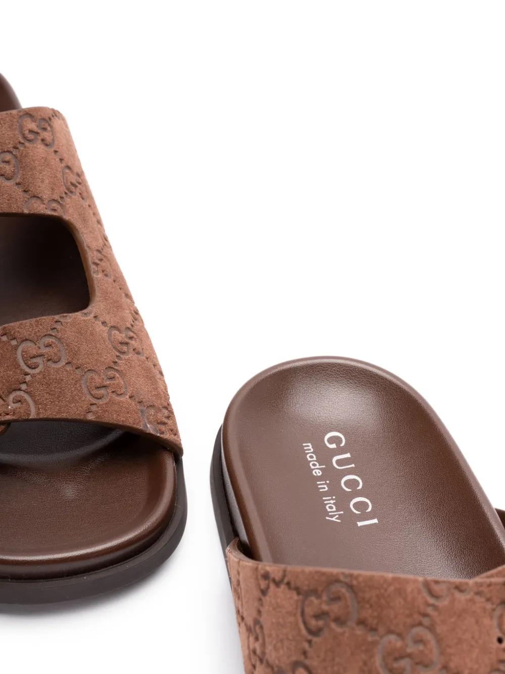 GUCCI Leather Slider Sandal for Men