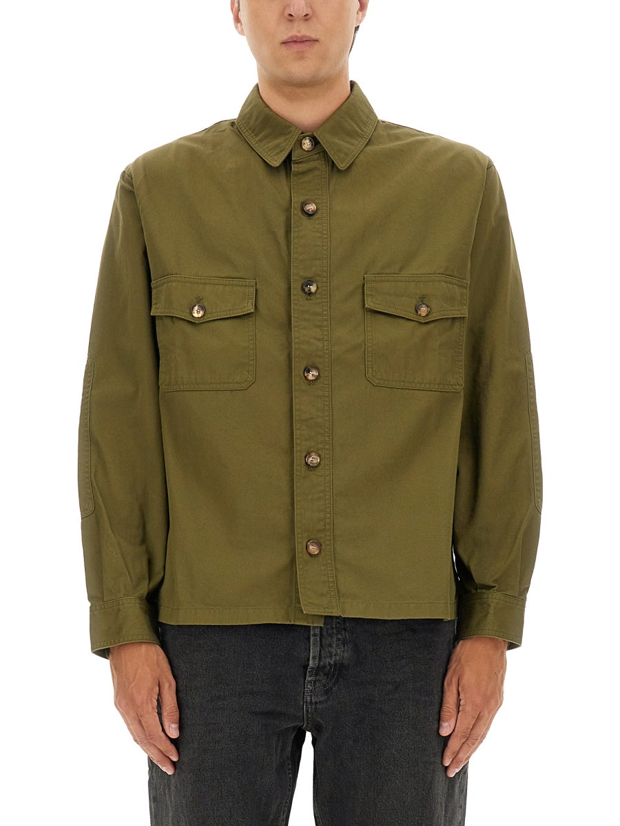 SAINT LAURENT Overshirt Size L in Premium Cotton Twill