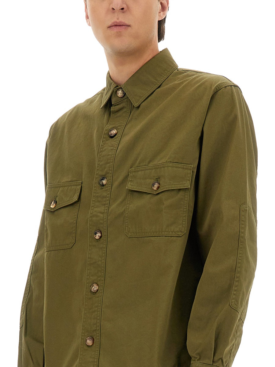 SAINT LAURENT Overshirt Size L in Premium Cotton Twill