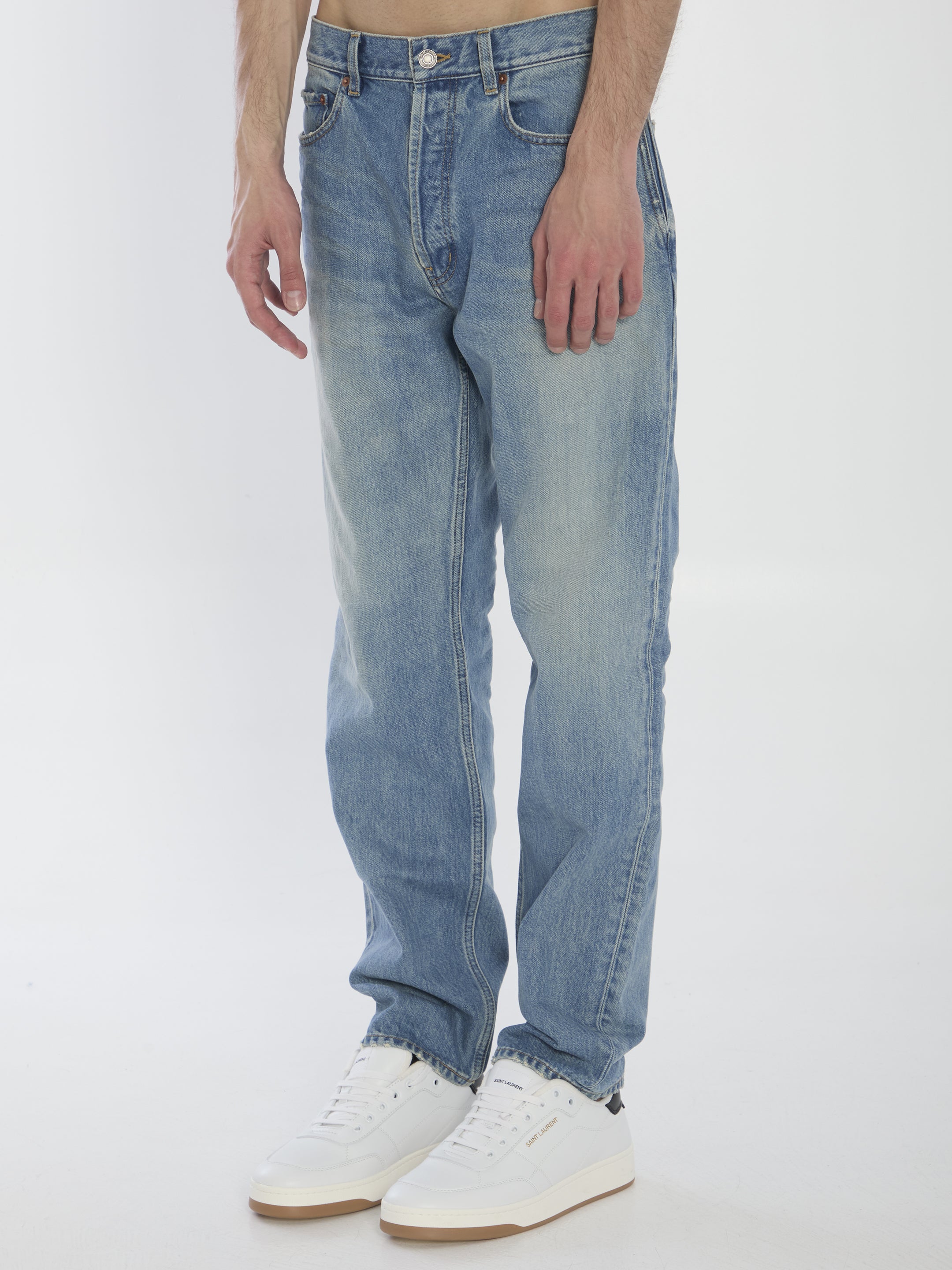 SAINT LAURENT Regular Straight Leg Denim Pants