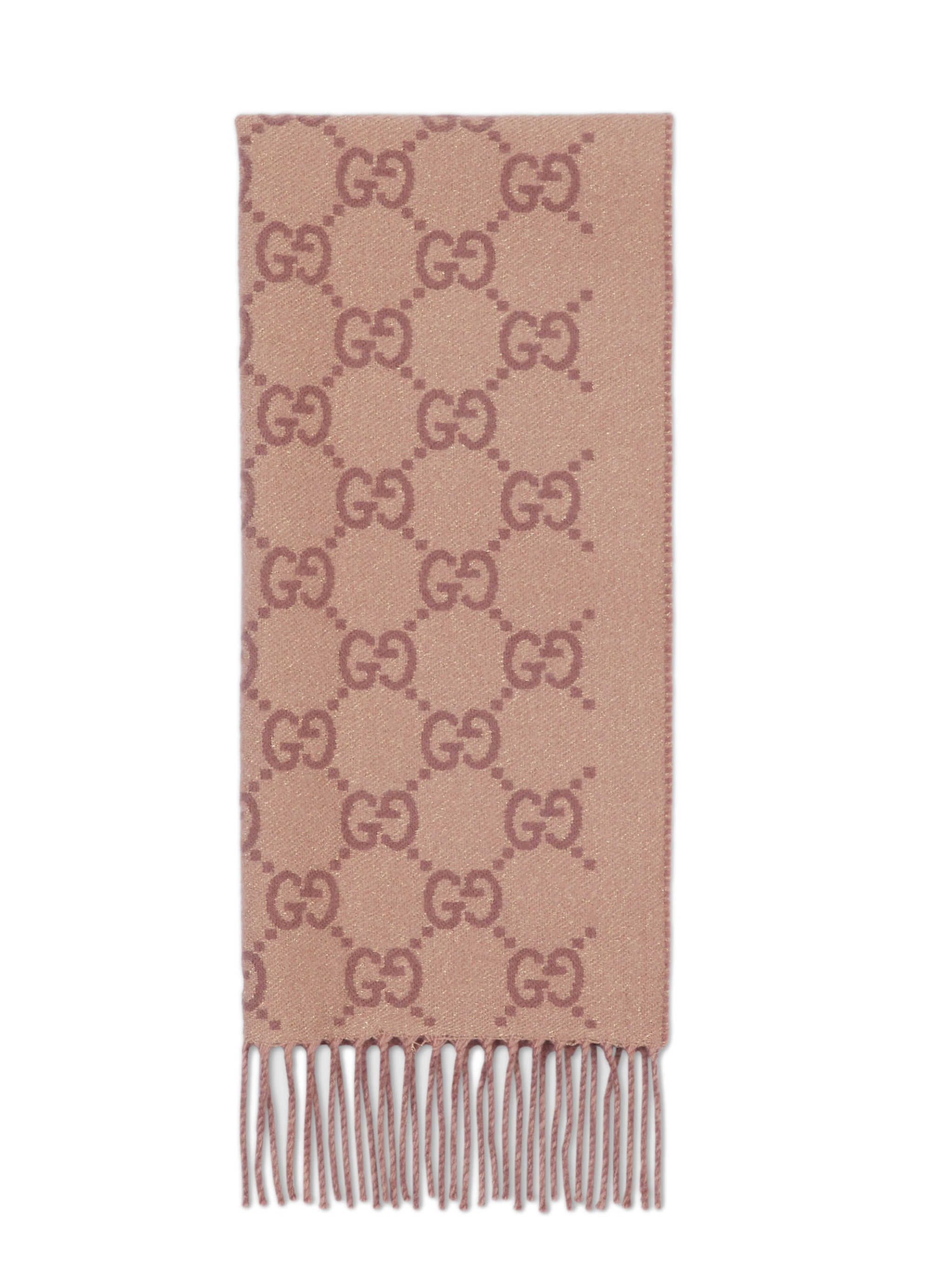 GUCCI GG Cashmere Scarf with Fringes - L 190 CM x H 45 CM