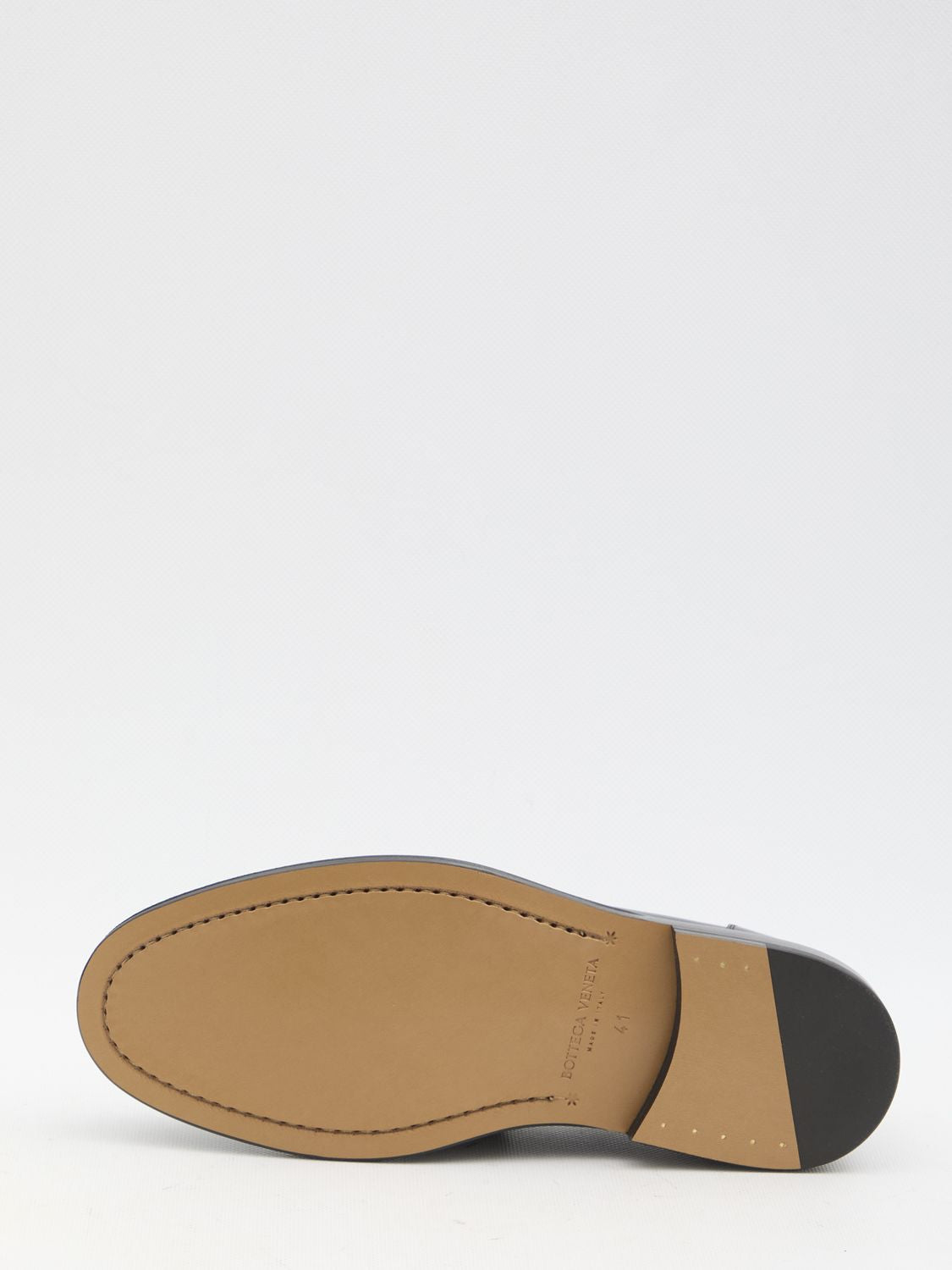 BOTTEGA VENETA Leather Tie Loafers for Men - SS25 Collection