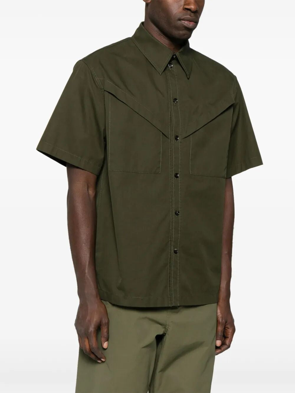 BOTTEGA VENETA Light Cotton Twill Short Sleeved Shirt