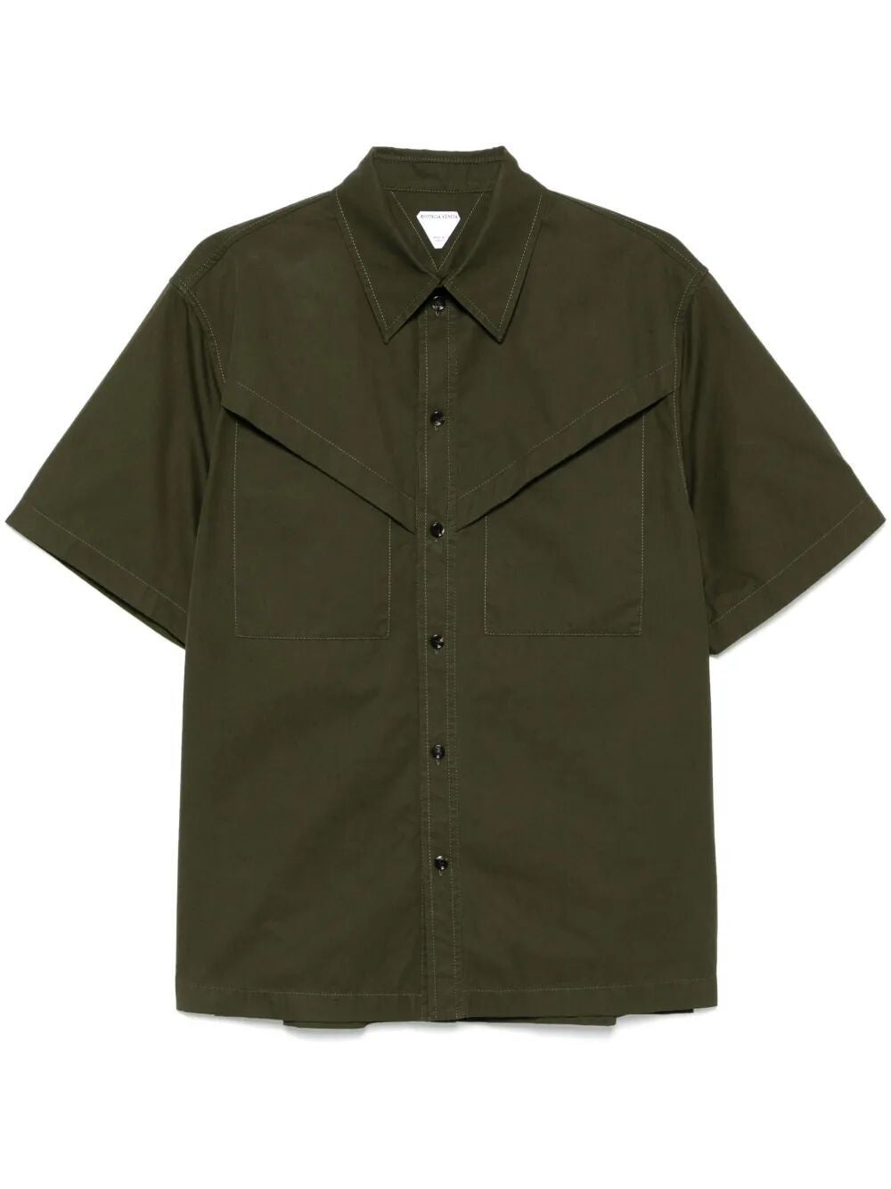 BOTTEGA VENETA Light Cotton Twill Short Sleeved Shirt