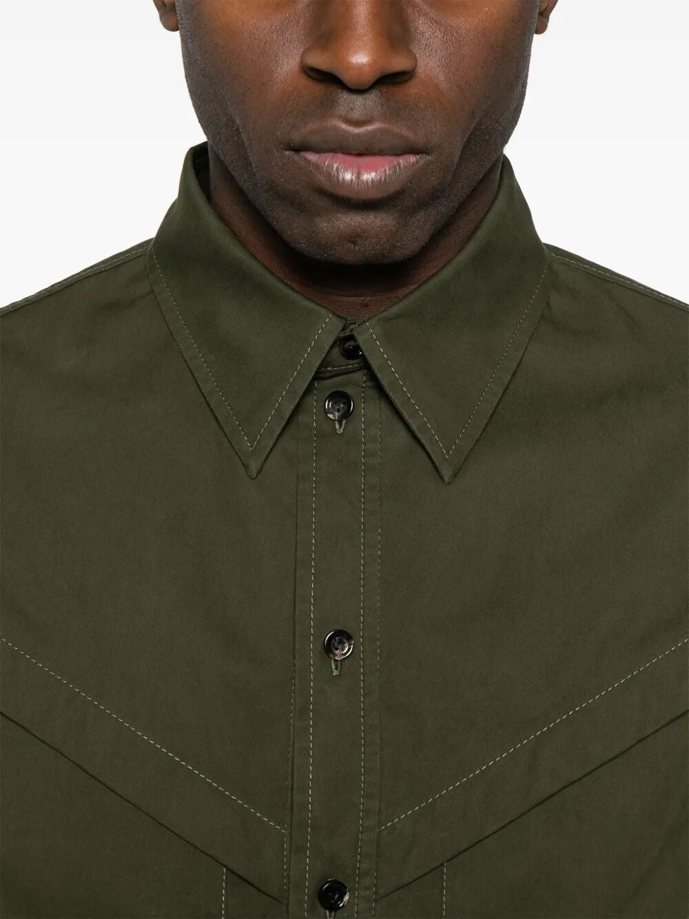 BOTTEGA VENETA Light Cotton Twill Short Sleeved Shirt