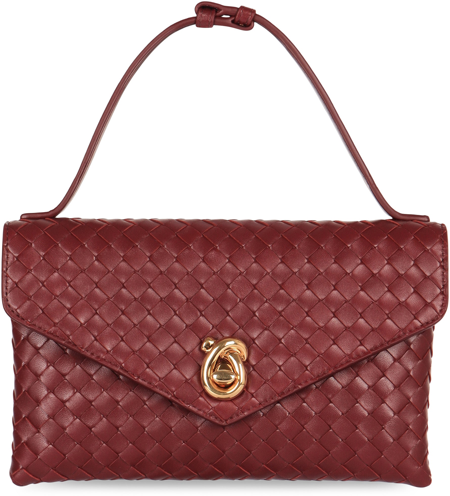 BOTTEGA VENETA Knot Lock Mini Leather Crossbody Handbag