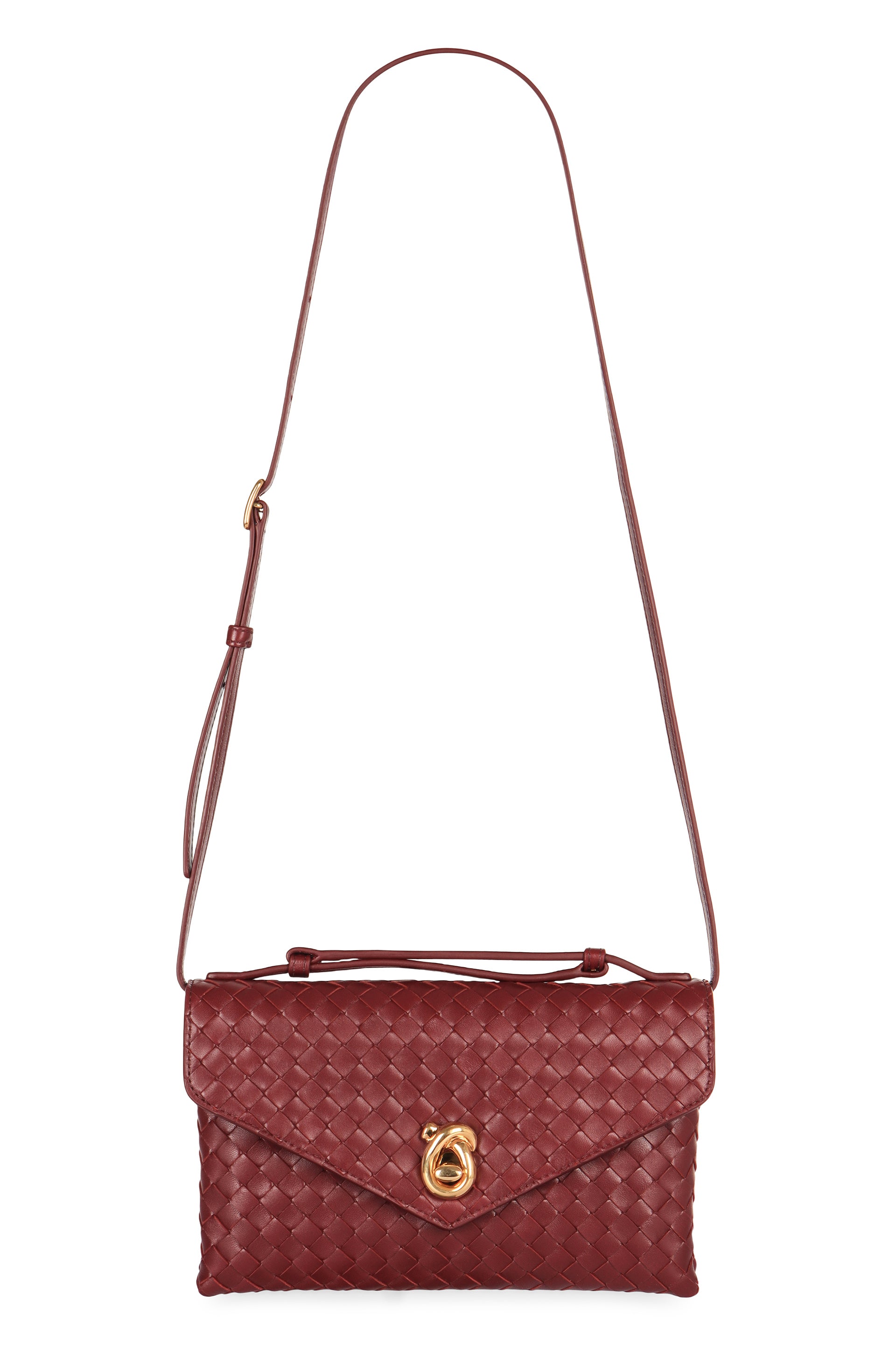 BOTTEGA VENETA Knot Lock Mini Leather Crossbody Handbag